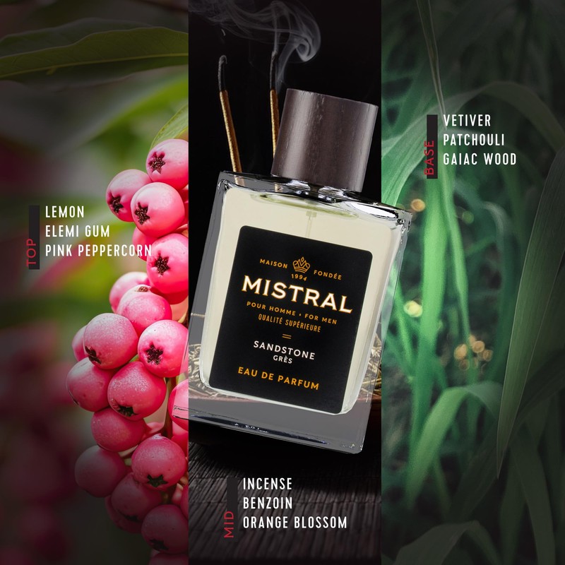 Mistral Men’s Cologne – Sandstone Eau de Parfum | Earthy