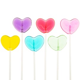 Twinkle Pops Lollipop, Heart Shapes (Pack of 120 Lollipops), 12 inch Long Lollipop Stem, Handcrafted in USA, 6 Vibrant Colors, Fruit Flavors, 37.80 Ounce by Sparko Sweets