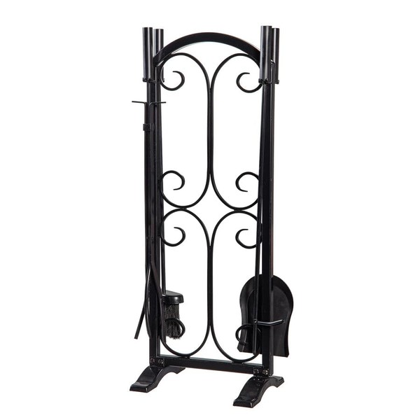 Plow & Hearth Florence 5 Piece Fireplace Toolset with Poker