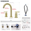 PARLOS 2-Handle Widespread 8 inch Bathroom Sink Faucet 3 Hole