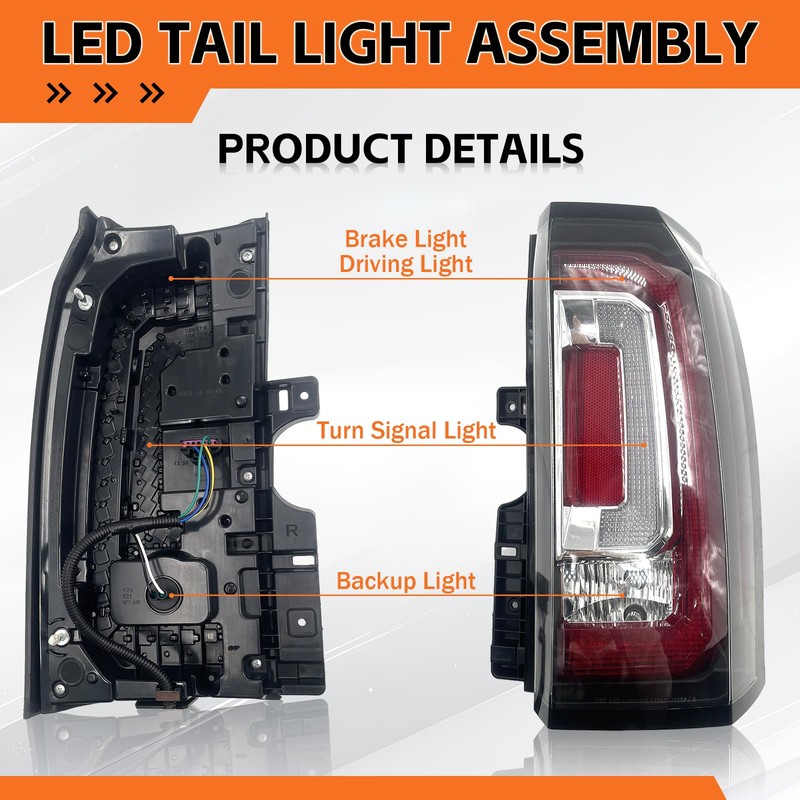 BZJUNQI GM2801268 LED Tail Light Assembly Brake Lamp Compatible With