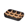 Eco-Friendly Bamboo & Wood Soap Dish with Drain: Modern Design