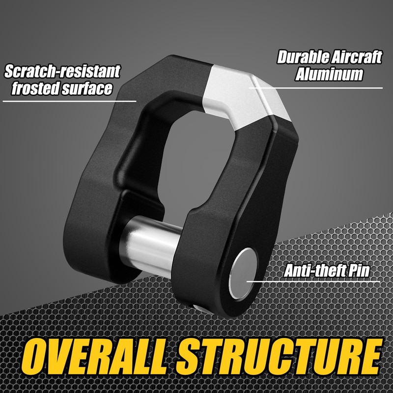 3/4" D Ring Shackle, 70000 Lbs Break Strength, Clevis Shackle