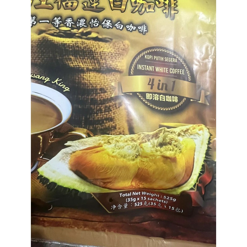 Yee Kong Durian White Coffee Drink Durian instant Coffee 4-in-1