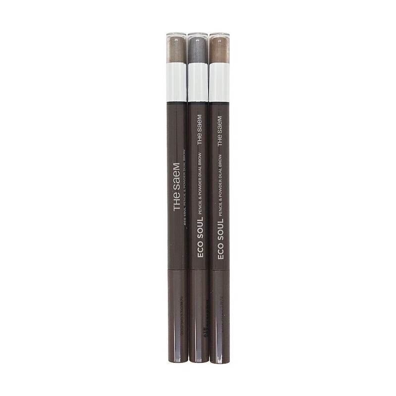 The Saem Eco Soul Pencil and Powder Dual Brow Dark