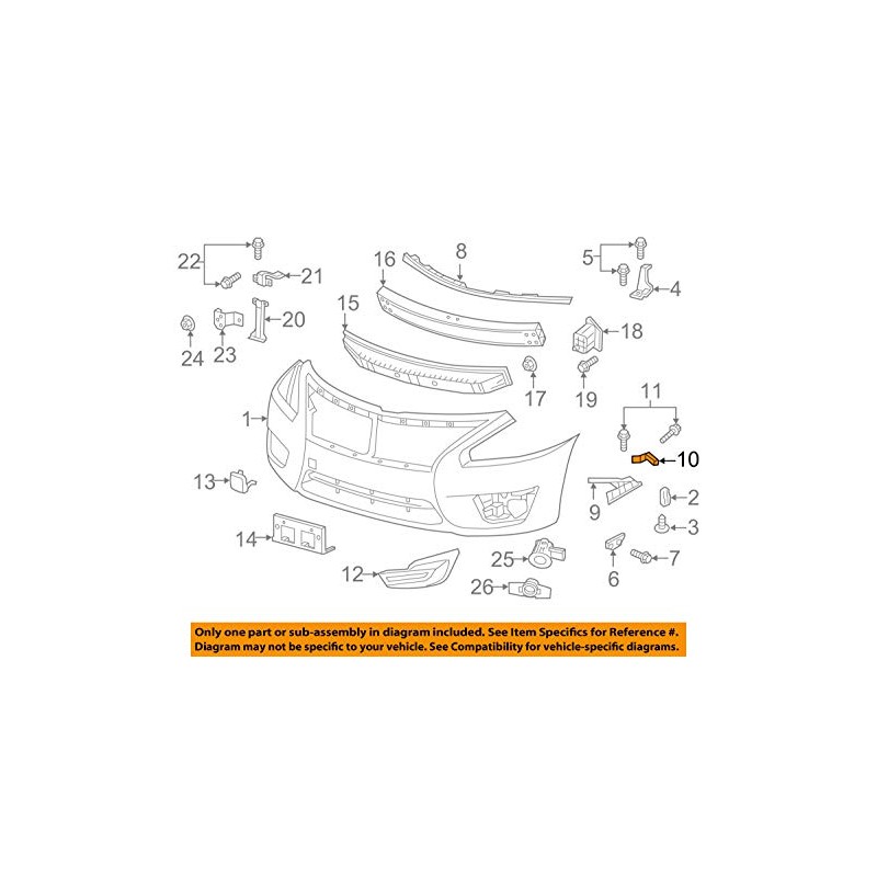 Genuine Nissan Parts - Bracket - Front Bumper Side, R