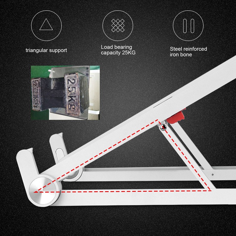 Liftable Laptop Stand Triangular Structure Overhanging Skeleton Adjustable Foldable Laptop