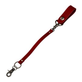 USA DESIGN AMWC-035 Leather, Genuine Leather, Belt Loop, Short Size, Short Wallet Chain, Wallet Cord, Motorcycle, Biker, Touring, Wallet, Holder, Convenient,, red