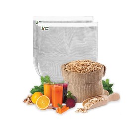 Alexa's Bags (2 Pack) Pro Quality Juicing & Nut Milk Bag - 13"X14" - Commercial Grade Reusable All Purpose Food Strainer - BPA-Safe - Ultra Strong Fine Nylon - Nutmilk, Juices, Pulp Strainer, Warranty