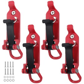 Faankiton 4 x shovel holder for roof racks, roof rack accessories, shovel holder, rubber roof rack clamps, shovel holder, car roof rack, axe holder kit, metal rubber clamps roof rack (red)