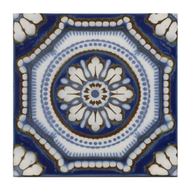 Design Tile 5.9 inches (150 mm) Square Ethnic No. 502