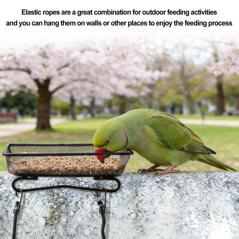 2 Pcs Deck Railing Bird Feeder Tray for Balcony 7