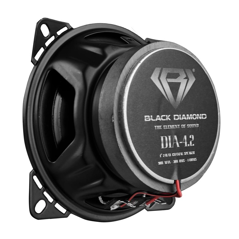 BLACK DIAMOND Dia-4.2 4" Coaxial Car Speakers – 2-Way Full