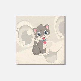 Unbranded Cat Funny Cute Animal 4'' X 4'' Square Wooden Coaster