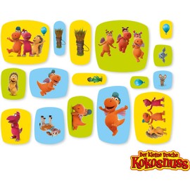 48-Piece XXL Confetti Set * The Little Dragon Coconut * as Decoration for Children's Party and Children's Birthday Party | Children's Paper Plates Party Set