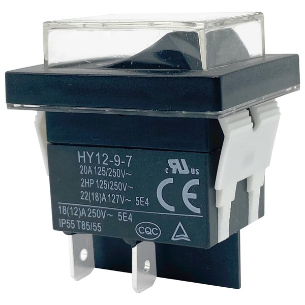 1-Pack HY12-9-7 Push Button Switch 4-Pin 20A 125/250V (ON-Off) with