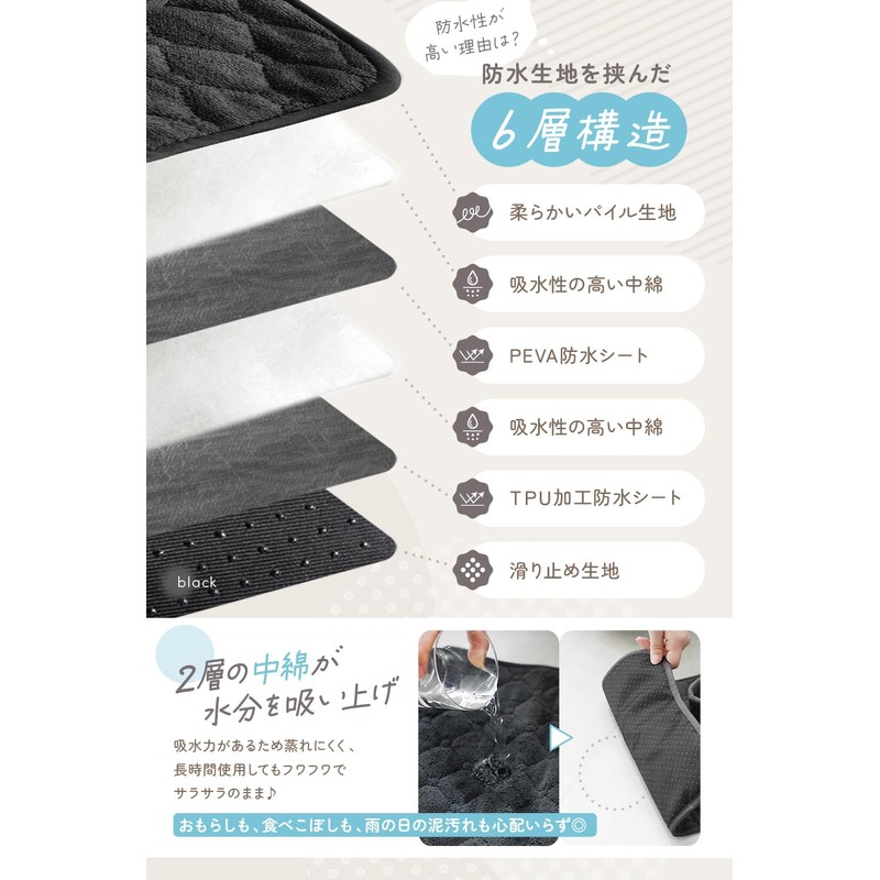tecopeco Child Seat Tarpaulin for Peeing/Side Leaks, Machine Washable, Belt