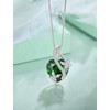 Vesitim Infinite Heart Pendant Sterling Silver Butterfly Necklace Created Emerald