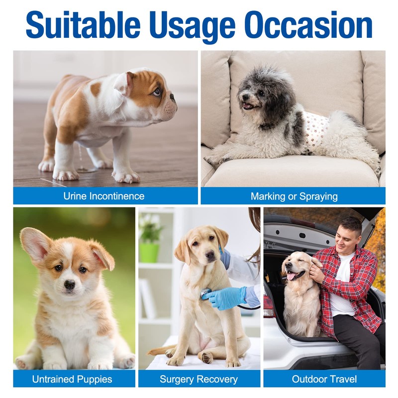 Pet Soft Dog Diapers Male - Disposable Male Dog Wraps