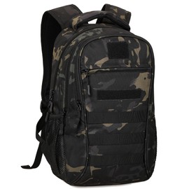 CREATOR Military Tactical Backpack for Men Mini Daypack Tactical Assault Bag for Hunting Camping Trekking (Camo Black-15L)