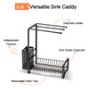 Mutool Sink Caddy Organiser, Sponge Holder with Drain Pan, Kitchen
