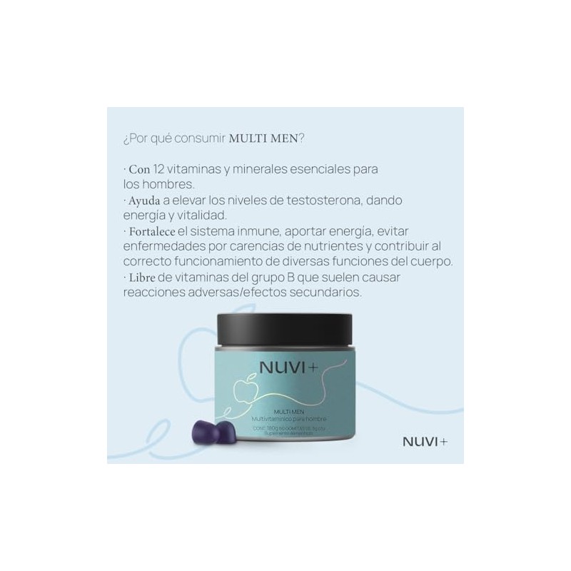 NUVI+ Multivitamínico en gomita para hombre | Con ingredientes precursores