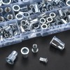 160 Pcs Rivet Nuts, Threaded Insert Nutserts Kit, Flat Head