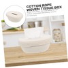 Gatuida Cotton Rope Woven Tissue Box Reusable Tissue Holder for