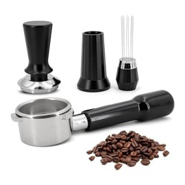 54mm Portafilter Espresso Kit Set Replacement Spare Parts Stainless Steel & Aluminum Alloy WDT Tool & Precision Tamper with Spring