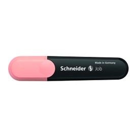 Schneider Job Pastel Highlighter, Chisel Tip, 1 + 5 mm, Black Barrel, Peach Ink, Box of 10 Highlighters (1526),Orange