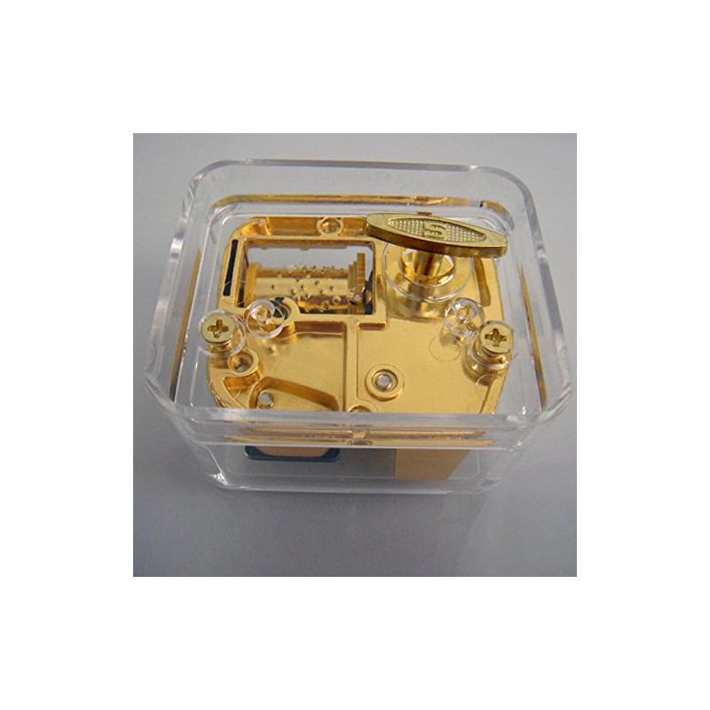 Rock A Bye Baby See-Through Wind Up Music Box Gold