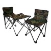 2 Sillas Plegables Mini Con Mesa Para Adulto Playa Camping.