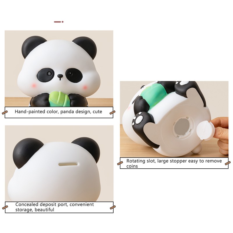 Animal Money Bank Large Capacity Shatterproof Cute Cartoon Panda Soft