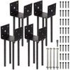 Fence Post Holder Ground Spike Use for Concrete Deck -