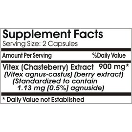 Naturetition Supplements Vitex Chasteberry Standardized Extract 900mg ~ 100 Capsules - No Additives