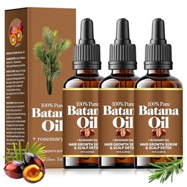 3PCS Aceite de Batana de Batana para el Cabello,capilar de Romero,realza el Brillo y Nutre el Cabello,apto para Hombres y Mujeres para Todo Tipo de Ca