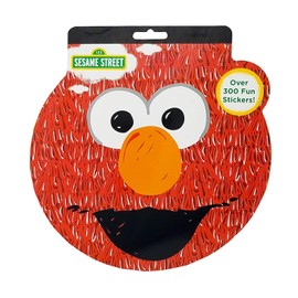 Sesame Street Shaped Sticker Book, Over 300 Stickers, 4 Sheets, Elmo