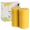 Pure Beeswax Pillar Candles 2x4 Inch, Natural Bees Wax Pillar