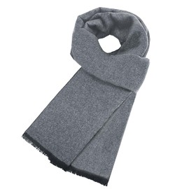 lifwimner Winter Scarf for Men, Classic Neck Warmer Men 180 x 30 cm Men's Scarf Winter, Warm Soft Wool Scarf for Winter Autumn, lightgrey