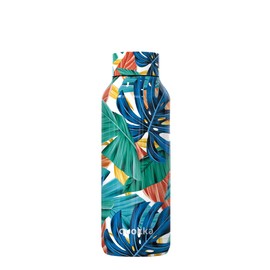 Quokka Thermal Stainless Steel Bottle, Solid, Color Jungle, 17.9 fl oz (510 ml), Color Jungle, 17.9 fl oz (510 ml)
