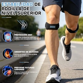 Rodilleras Deportivas 2 Piezas, Salandens Rodilleras Para Proteger La Banda Rotuliana,Cinta Rotuliana Para Rodilleras De Running,Protege Tus Rodillas,