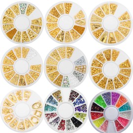 YesLady - Remaches de metal dorado 3D para decoración de uñas, 10 unidades, diseño punk