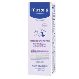 Mustela-Baby Diaper Rash Cream 123 - Skin Protectant with Zinc Oxide - Fragrance Free & Paraben Free - with 98% Natural Ingredients - 3.8 Oz