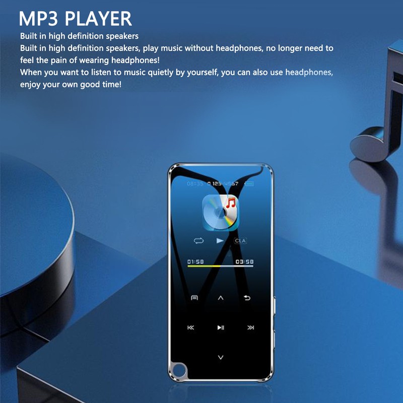 MP3 Player Bluetooth 5.2 Built in HD Speaker HiFi Sound