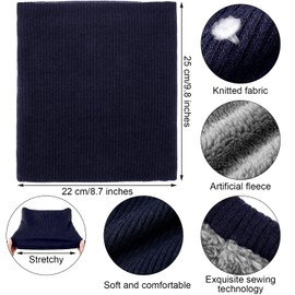 SATINIOR Winter Neck Gaiters Men 6 Pack, Neck Warmer Women Windproof Neck Gaiter Face Scarf, Fleece Scarf for Men Gaiter Mask, Thick Windproof Scarves for Skiing Snowboarding