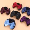 Minkissy 3Pcs Hair Snood with Flower Clip, Bowknot Mesh Bun