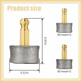 Yritma 4 Pcs Dog Nail Grinder Replacement Heads Compatible with Casfuy, Professional Diamond Tips Drill Bit Pet Nail Spare Wheels Trimmers for Large Medium and Small Dogs