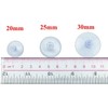 OMYZERO 100pcs Mini Clear Plastic Suction Cups Without Hooks (20mm,25mm,30mm)