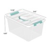 Xyskin 14 Quart Clear Storage Bins with Lid and Green