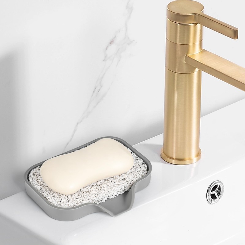 4 Pack Soap Holder Pad，Soap Holder for Kitchen & Bathroom，White
